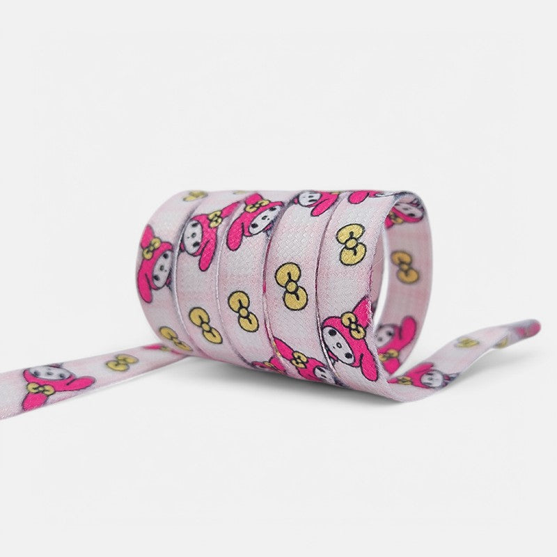 Sanrio Plaid Polyester Printed Shoelaces