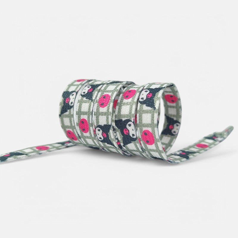 Sanrio Plaid Polyester Printed Shoelaces