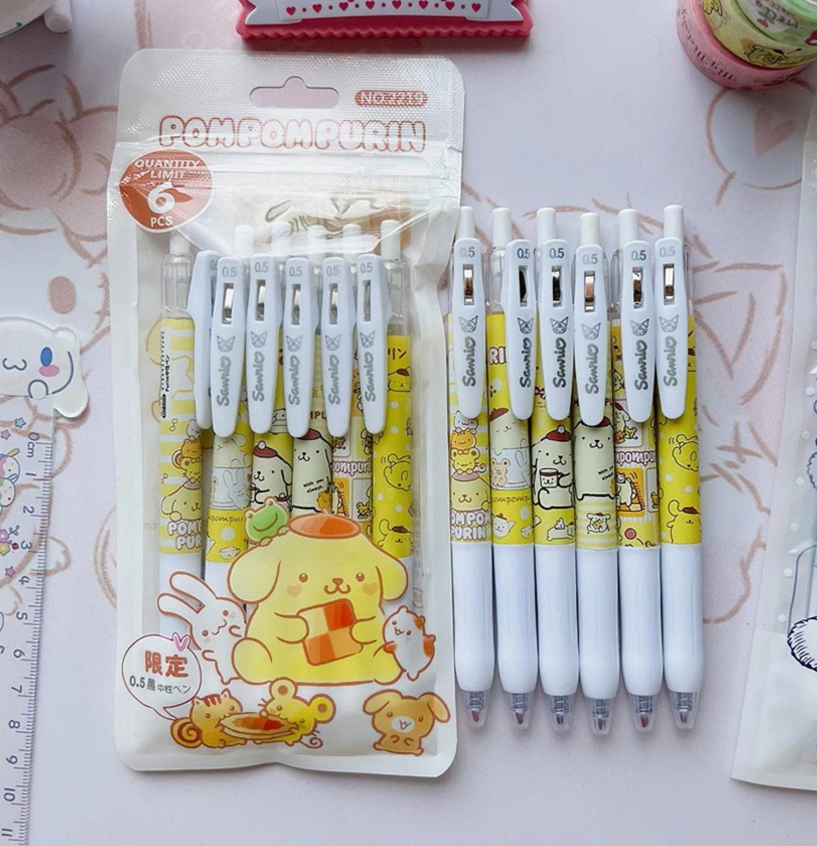 Sanrio Smooth Writing Gelschreiber-Set mit Druckfunktion