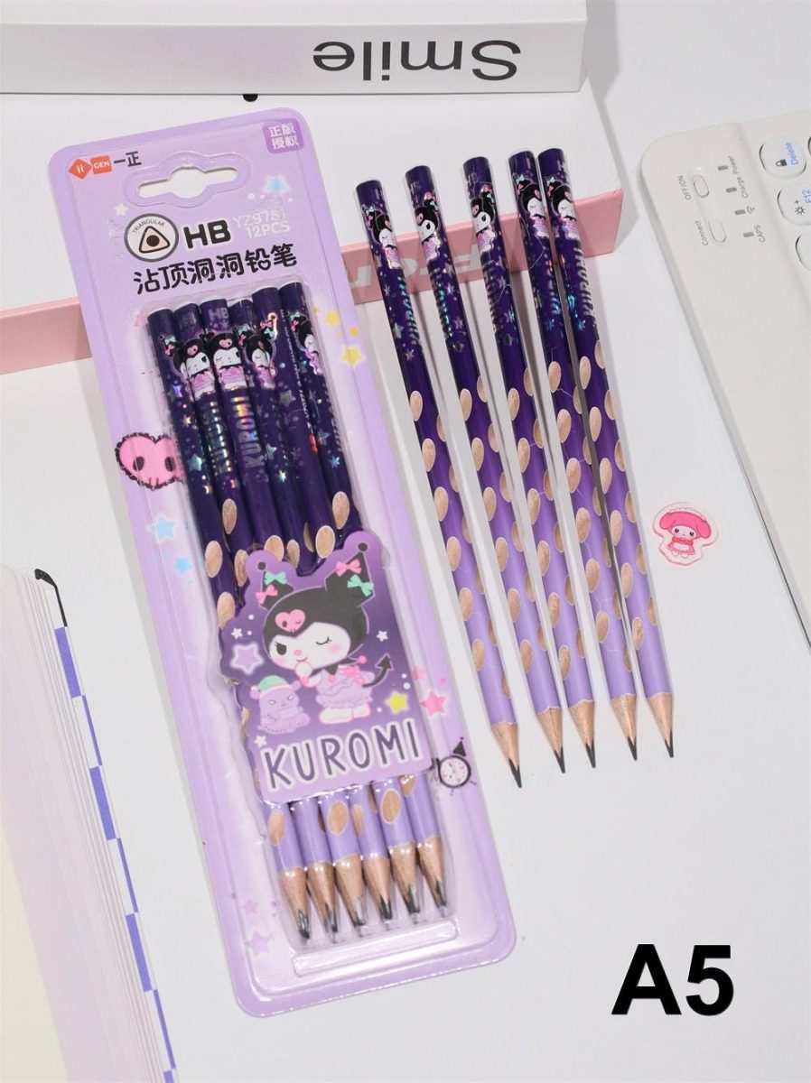 Sanrio Licensed Round Pencils with Erasers/ Sharpen
