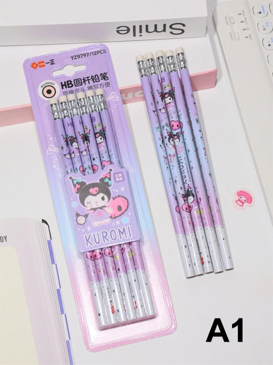 Sanrio Licensed Round Pencils with Erasers/ Sharpen