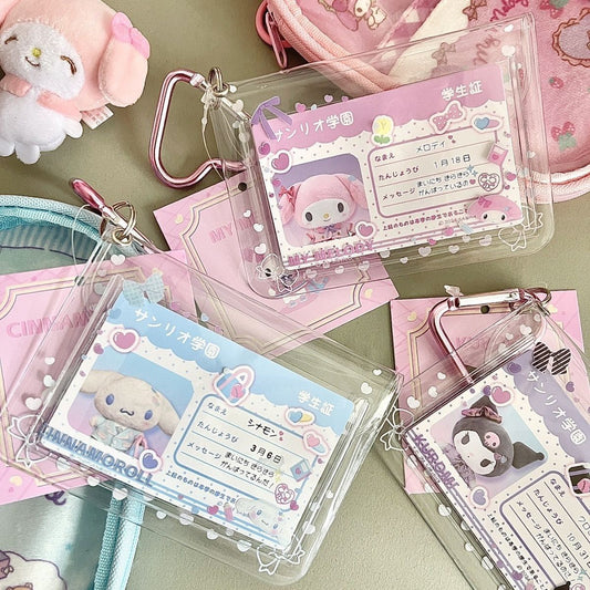 Cinna/Melo/Kuku/KT Clear Card Holder Mini Pouch