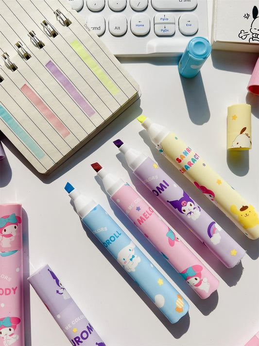 Sanrio Pastel Highlighters Set
