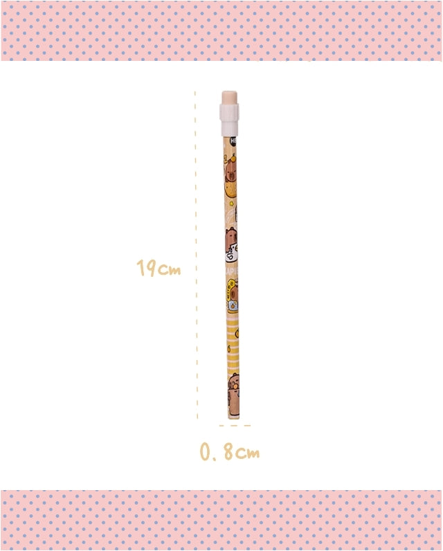 Capybara 12-Pack  HB Pencils Set with Eraser & Sharpen