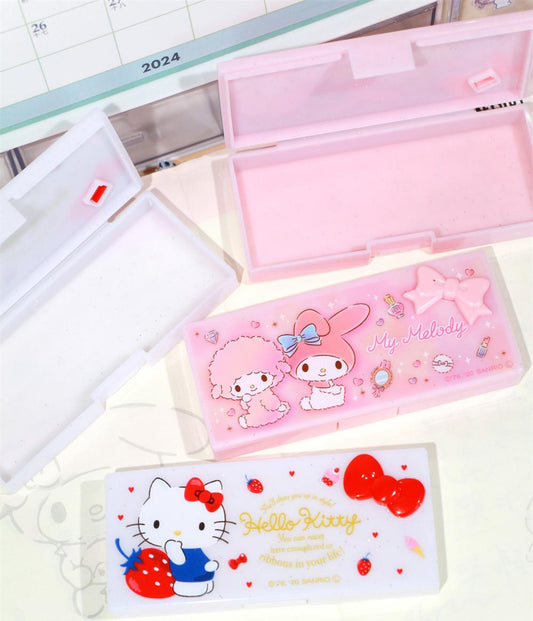 Melody & Kitty 1 Compartments Portable Pink Storage Box