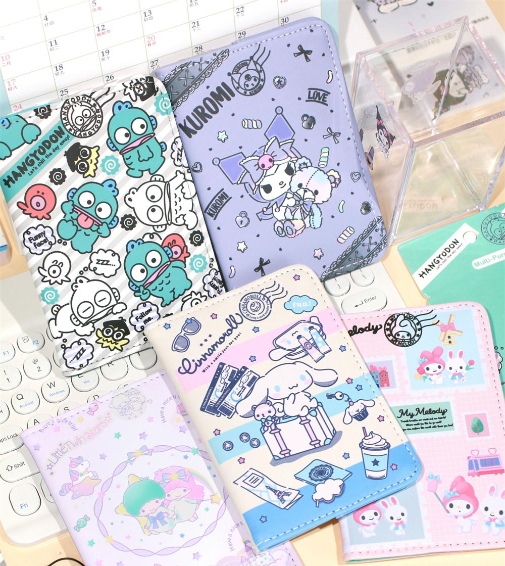 Cute PU Sanrio Passport Covers Case with Card Slot