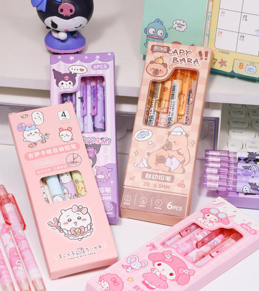 Sanrio & Capybara Automatic Pencils Set - 0.5mm
