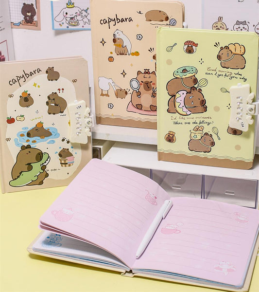 Capybara Fixed Password Locked Notebook 