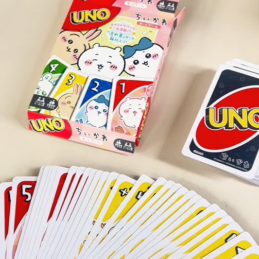 Chiikawa UNO Card Game – 112-Card Deck, Special Rule Edition, Card Size: 3.4" x 2.2"