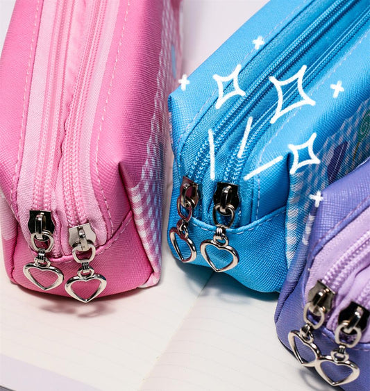 Sanrio PU Double-Zipper Pencil Case
