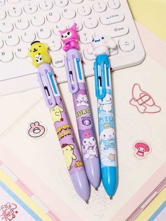 Sanrio Character Cute 6-Color Ballpoint Pen