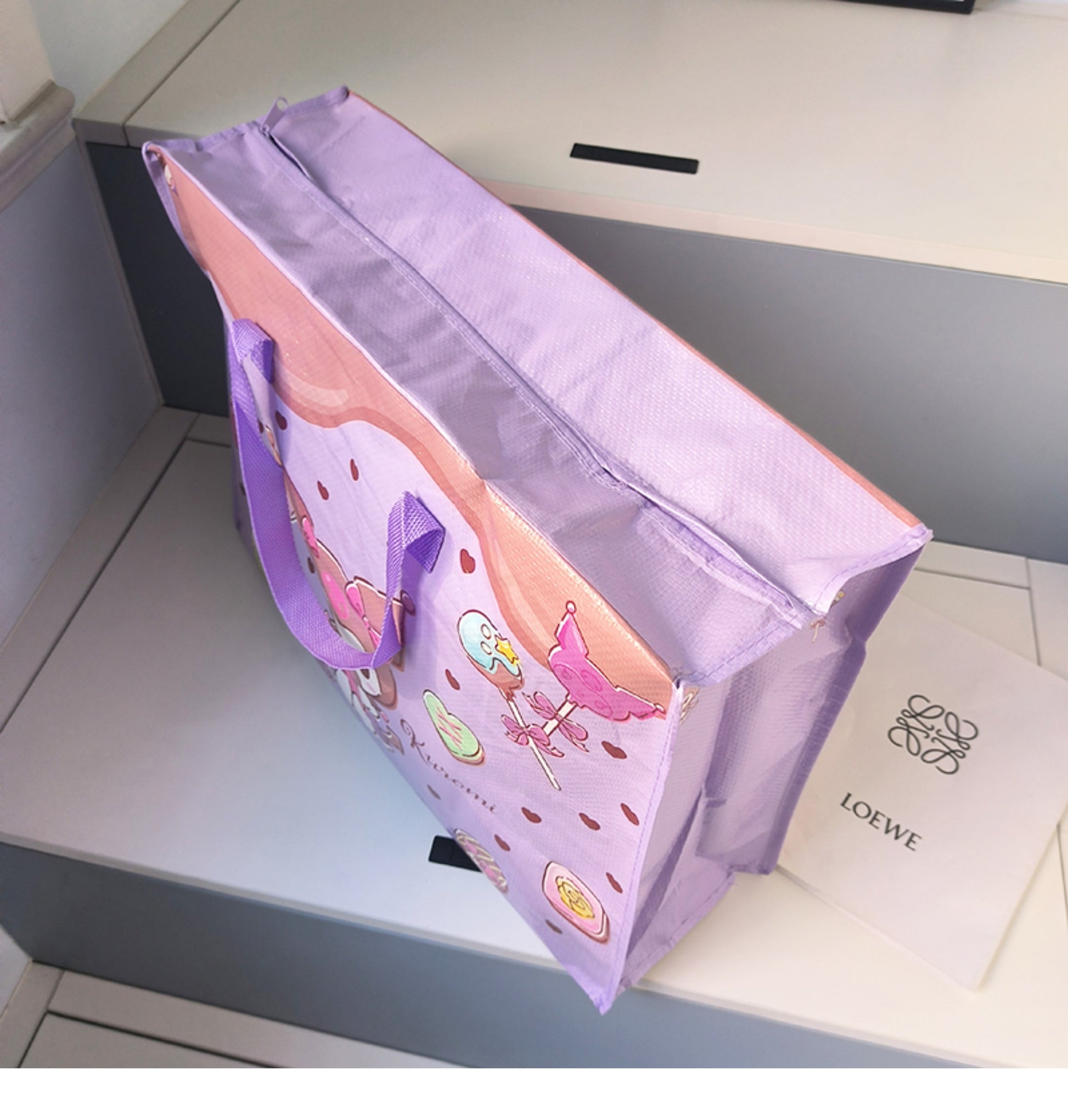 Large Kuromi Woven Storage Bag 