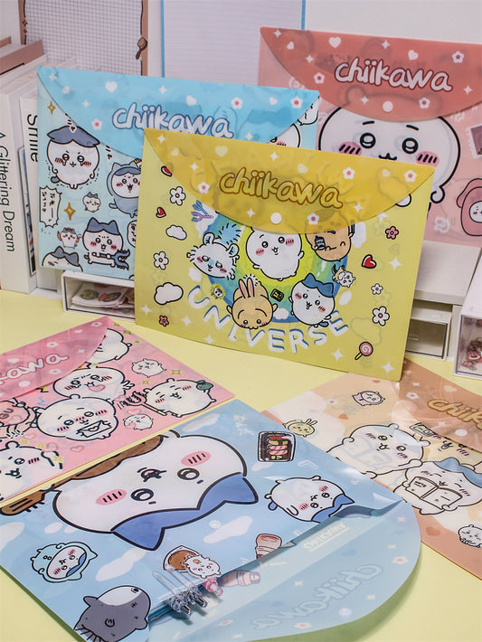 Chiikawa Colorful Button Closure A4 Document Folder