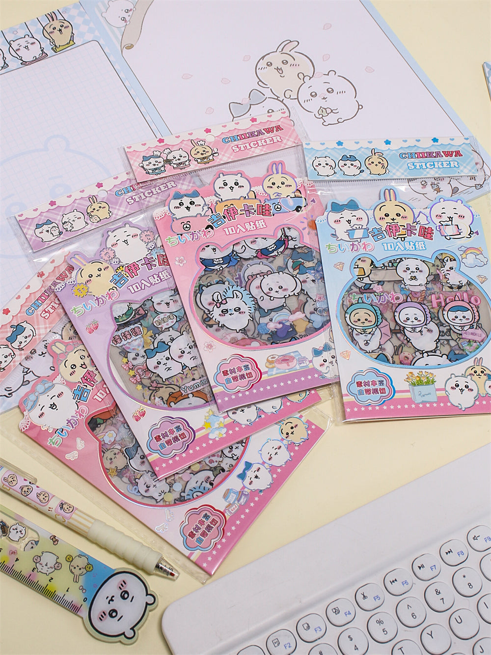 Cute Transparent Chiikawa Waterproof Stickers | 10 Sheets