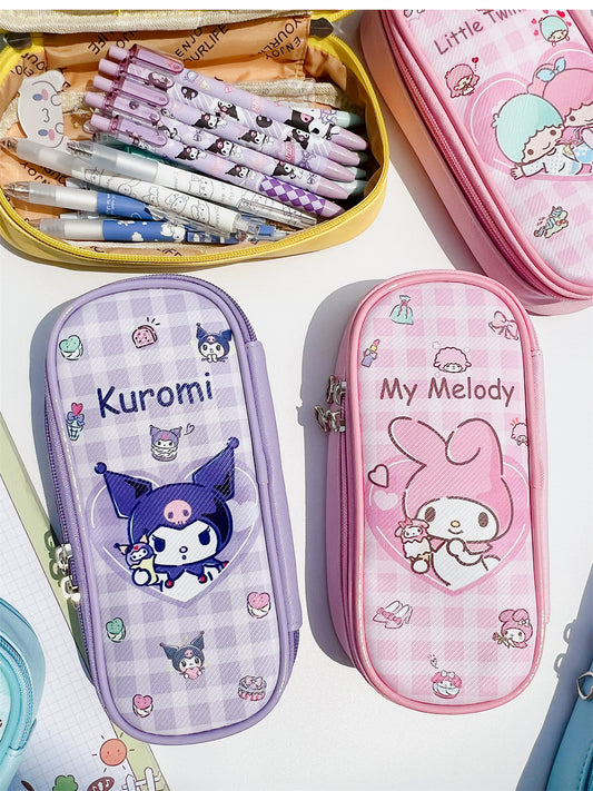 Sanrio Plaid Series PU Storage Pouch-Weiweigoods