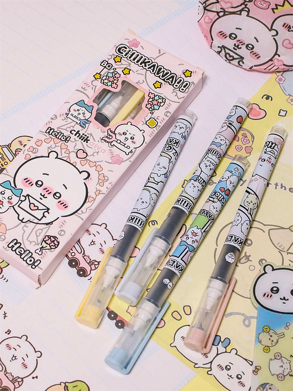 Chiikawa 0.5mm Needle-Tip Gel Pens