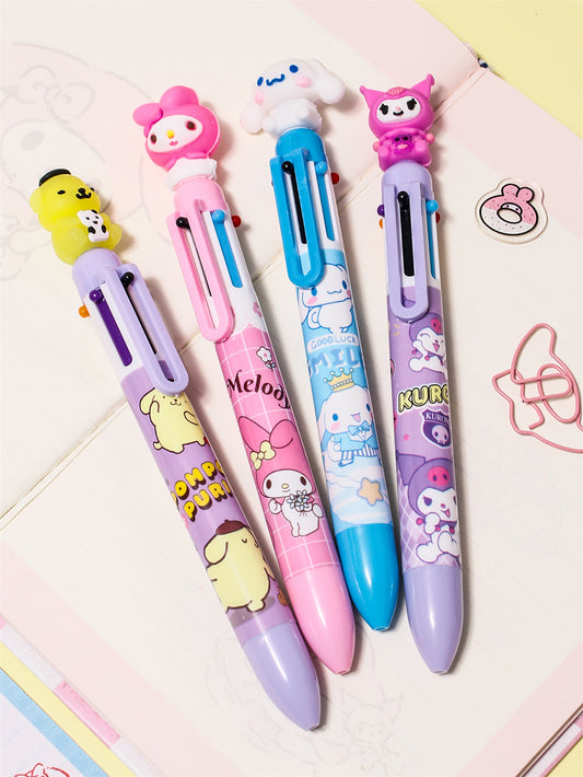 Sanrio Character Cute 6-Color Ballpoint Pen