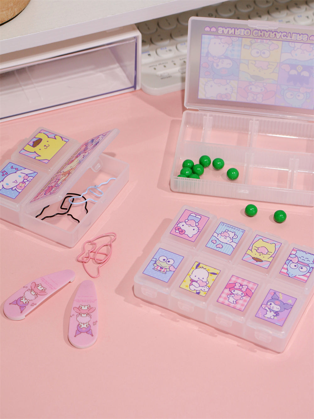 3 Sizes Clear Mini Storage Box