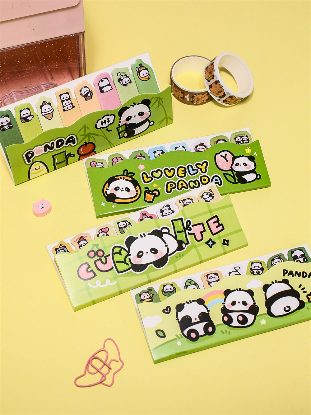 120 Sheets Cute Capybara & Panda Index Tabs