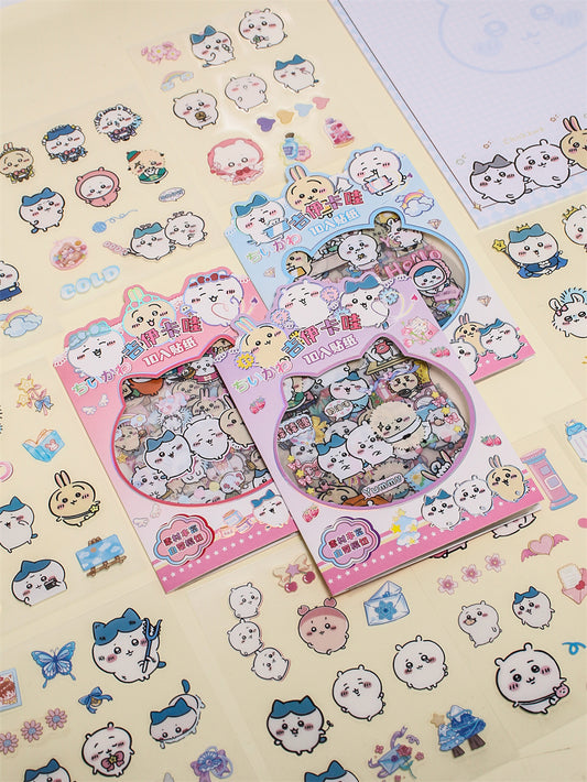 Cute Transparent Chiikawa Waterproof Stickers | 10 Sheets
