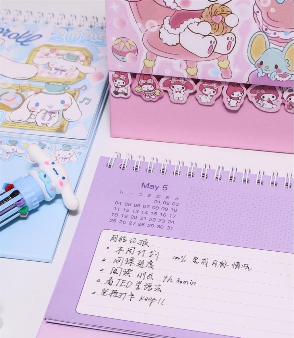 2025 Desk Calendar with Stickers-Weiweigoods