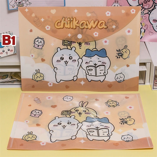 Chiikawa Colorful Button Closure A4 Document Folder