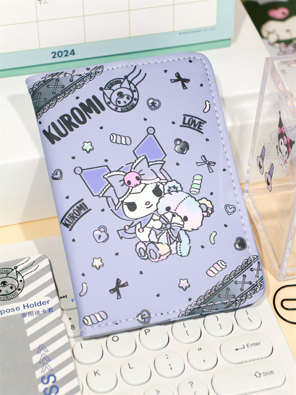 Cute PU Sanrio Passport Covers Case with Card Slot