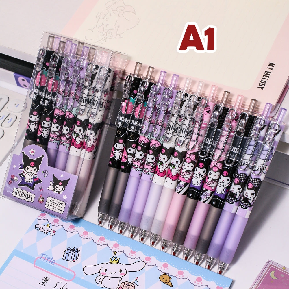 Sanrio/Capybara/Linabell/Lotso12-Pack  Quick-Dry Gel Pens