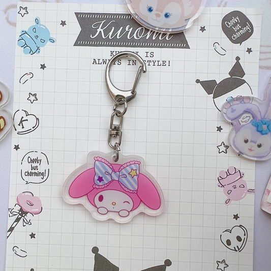 Adorable Double-Sided Acrylic D Keychains-Weiweigoods