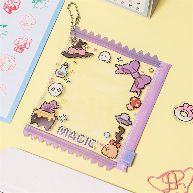 Pixel Style Badge Storage Pouch