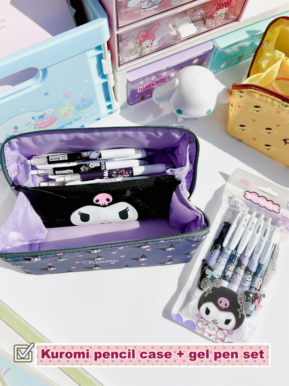 Sanrio Characters Foldable Pencil Case-Weiweigoods