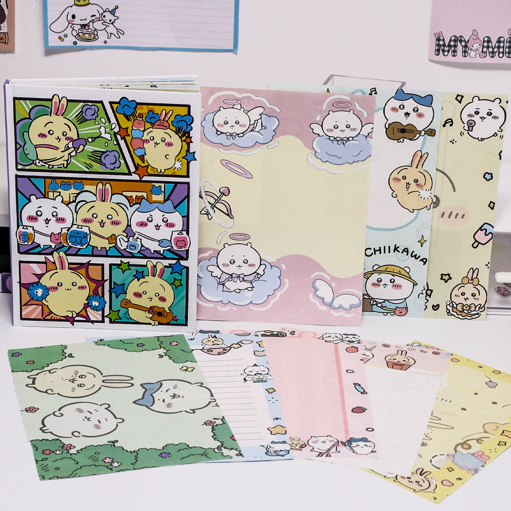 Chiikawa A5 Colorful Inner Pages Notebook | 16 Unique Page Styles | 96 Sheets