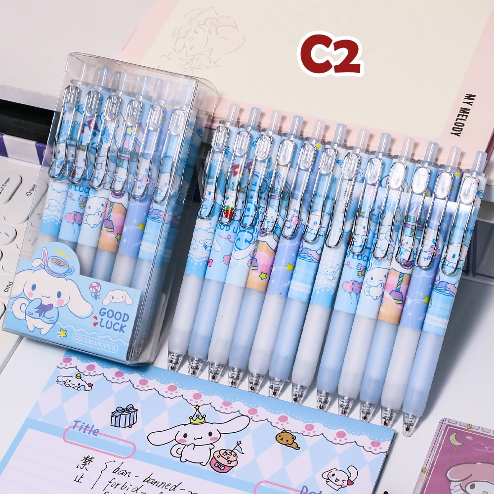 Sanrio/Capybara/Linabell/Lotso12-Pack  Quick-Dry Gel Pens