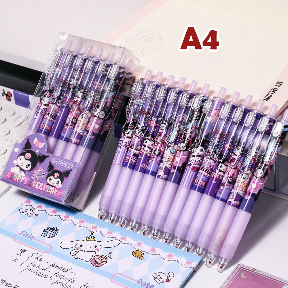 Sanrio/Capybara/Linabell/Lotso12-Pack  Quick-Dry Gel Pens