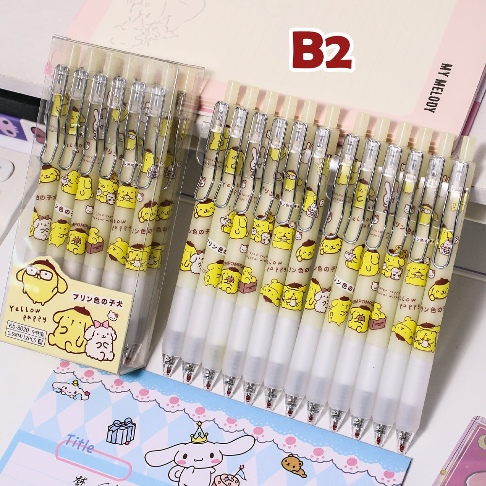 Sanrio/Capybara/Linabell/Lotso12-Pack  Quick-Dry Gel Pens