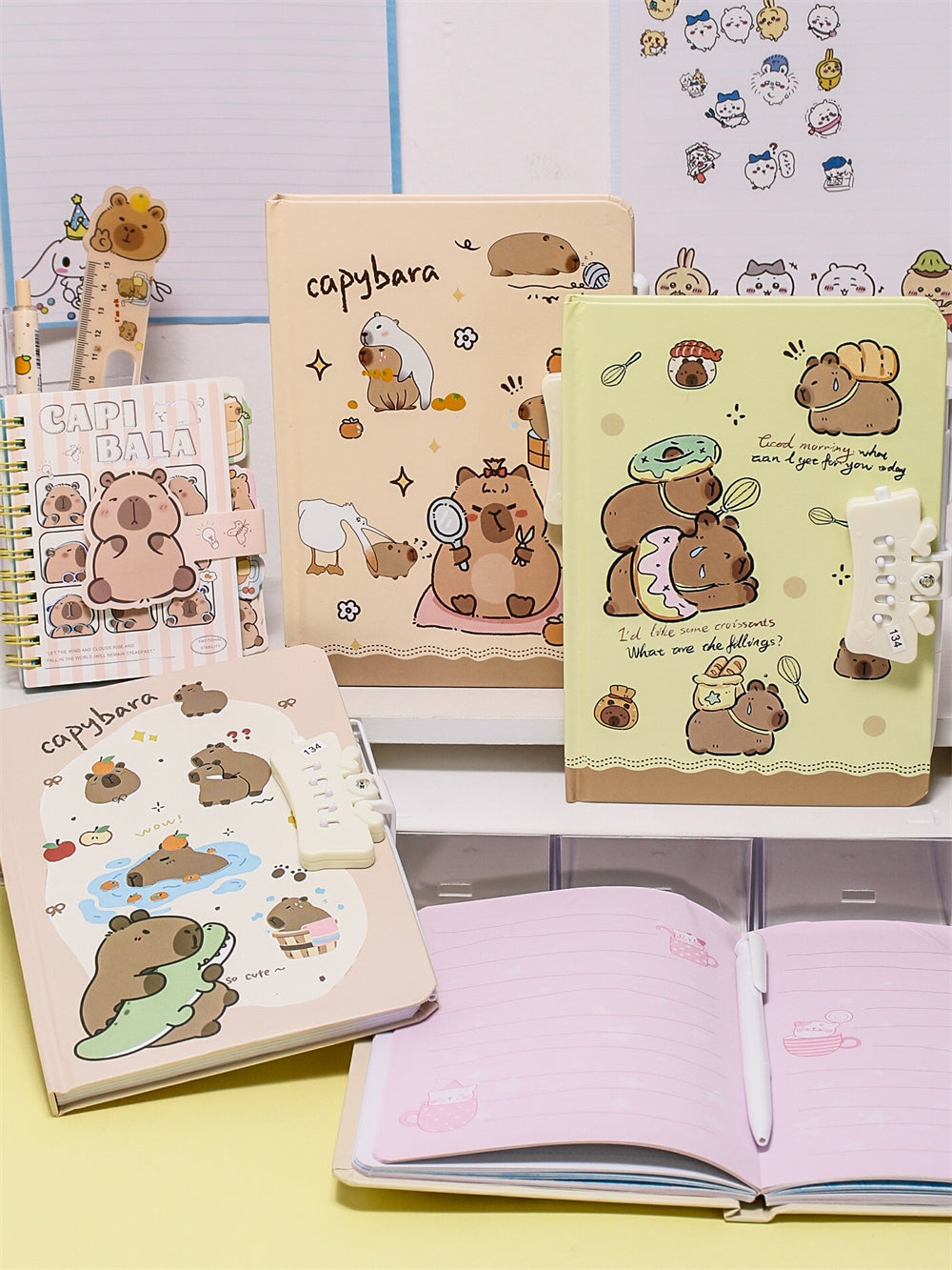 Capybara Fixed Password Locked Notebook 