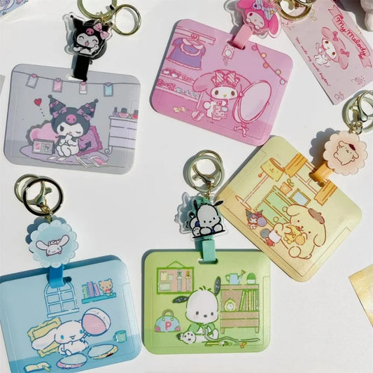 Slid Sanrio Retractable Horizontal Card Holder