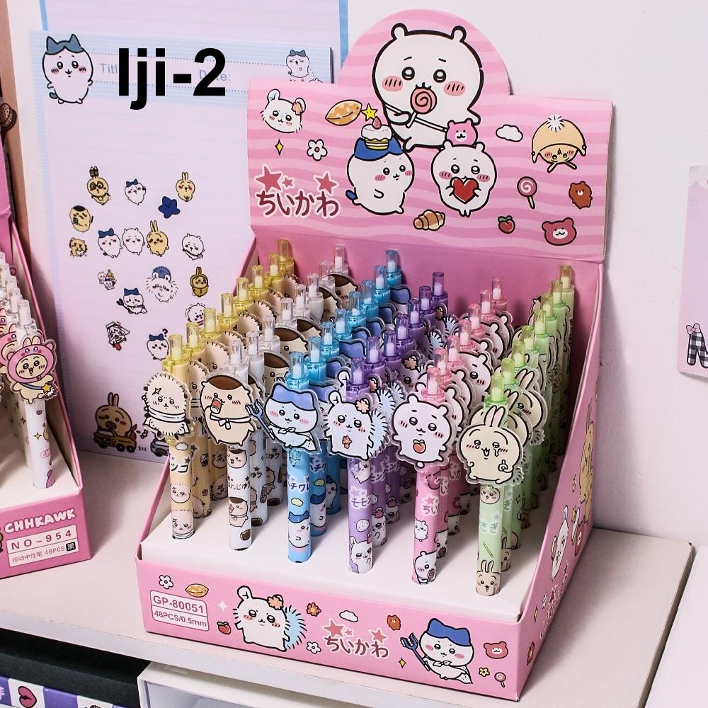 Chiikawa & Loopy  Click Gel Pens Attached Acrylic Topper