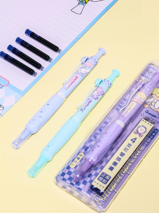 Licensed Cinna/Melo/Pocha/Kuku/Pompom Retractable Fountain Pen Gift Set