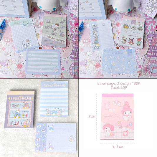 Kawaii Sanrio Characters Memo Pad-Weiweigoods