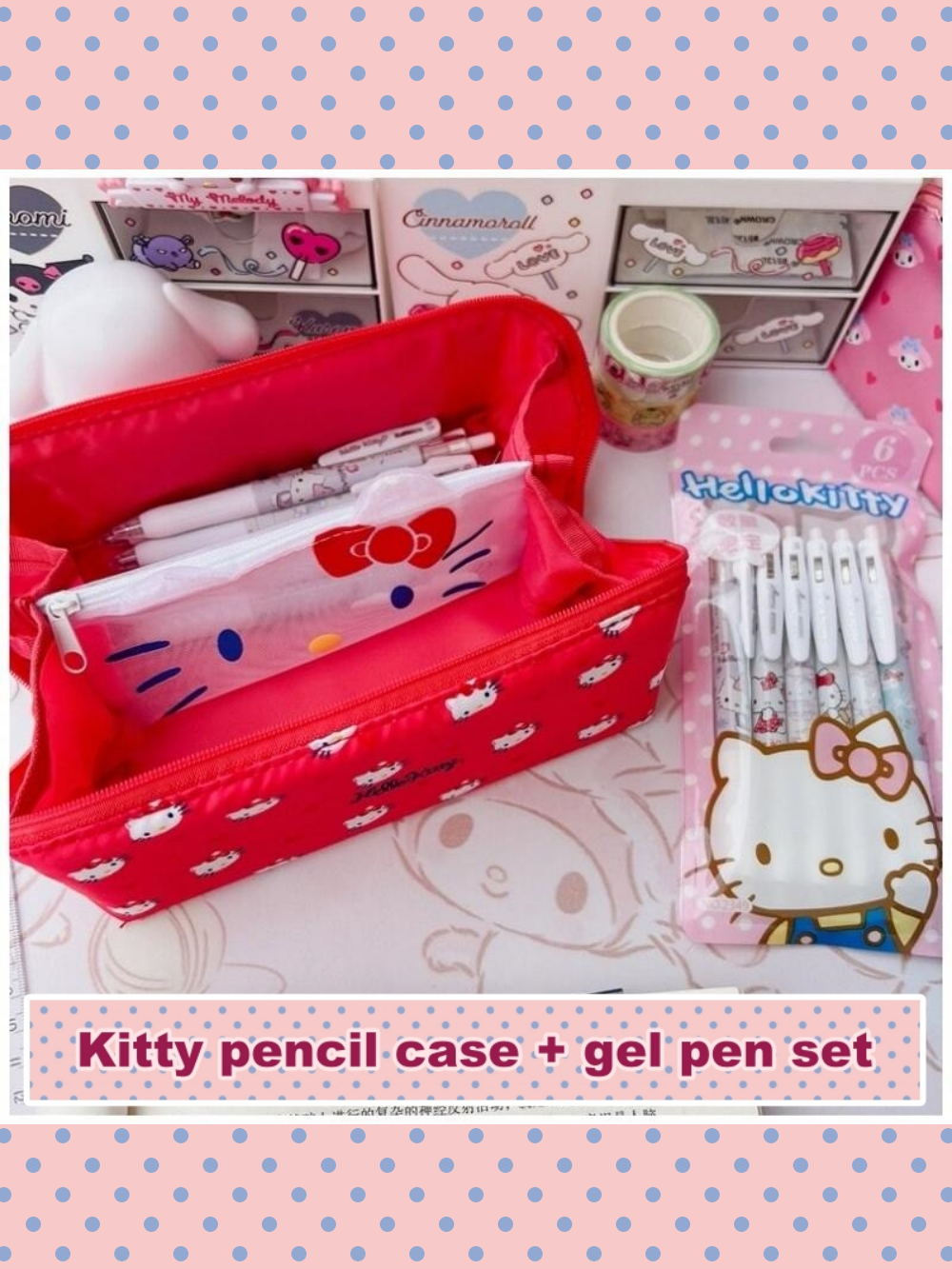 Sanrio Characters Foldable Pencil Case-Weiweigoods