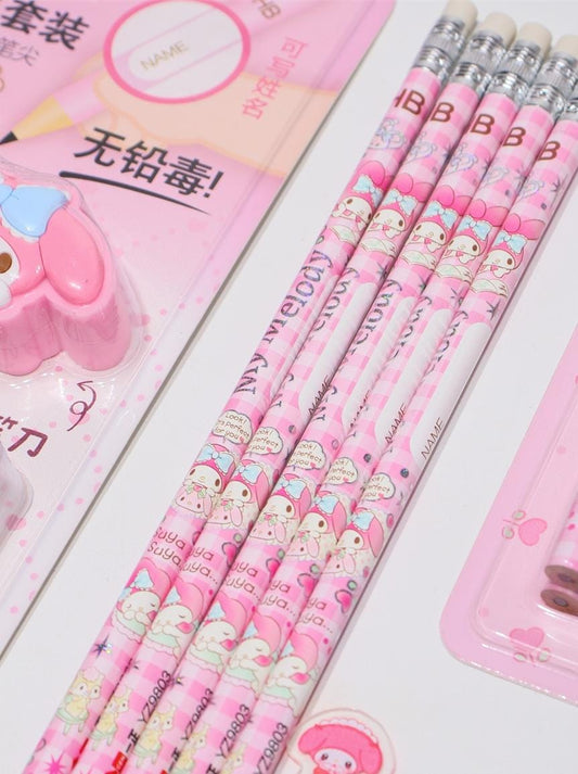 Sanrio Licensed Round Pencils with Erasers/ Sharpen